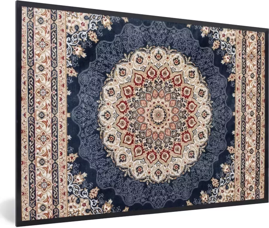 PosterMonkey Fotolijst incl. Poster Perzisch Tapijt Vloerkleed Mandala 120x80 cm Posterlijst - Foto 2