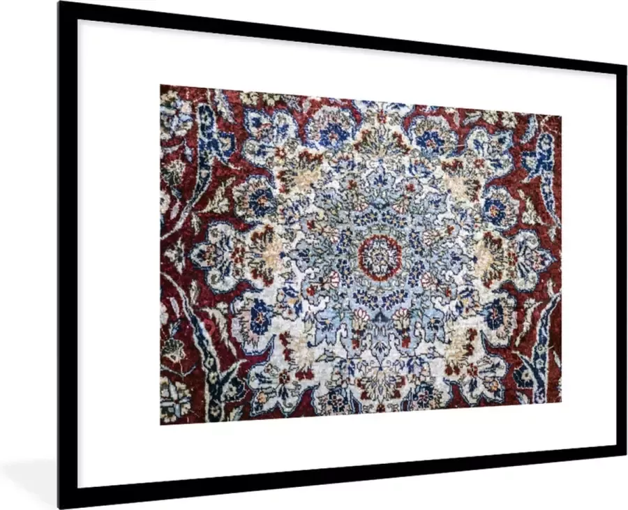 PosterMonkey Fotolijst incl. Poster Perzisch Tapijt Vloerkleed Mandala 120x80 cm Posterlijst - Foto 3