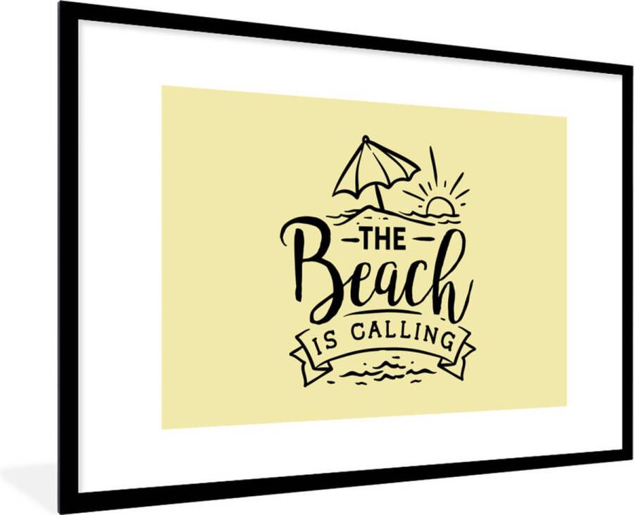 PosterMonkey Fotolijst incl. Poster Quotes Strand Parasol 120x80 cm Posterlijst - Foto 2