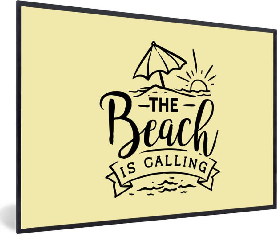 PosterMonkey Fotolijst incl. Poster Quotes Strand Parasol 30x20 cm Posterlijst