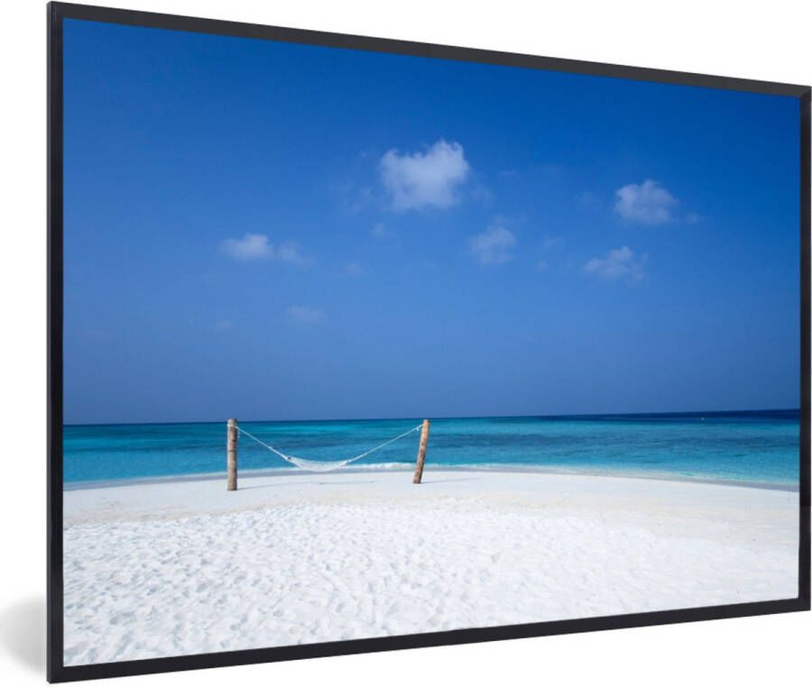 PosterMonkey Fotolijst incl. Poster Strand Hangmat Lucht 60x40 cm Posterlijst