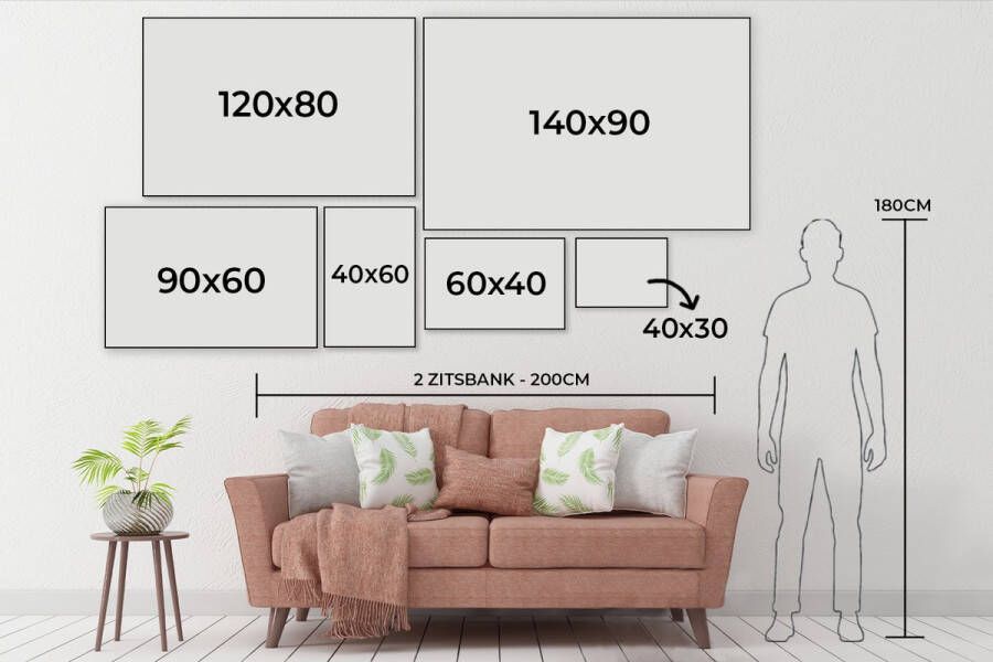 PosterMonkey Fotolijst incl. Poster Zee Palmbomen Hangmat 90x60 cm Posterlijst - Foto 3