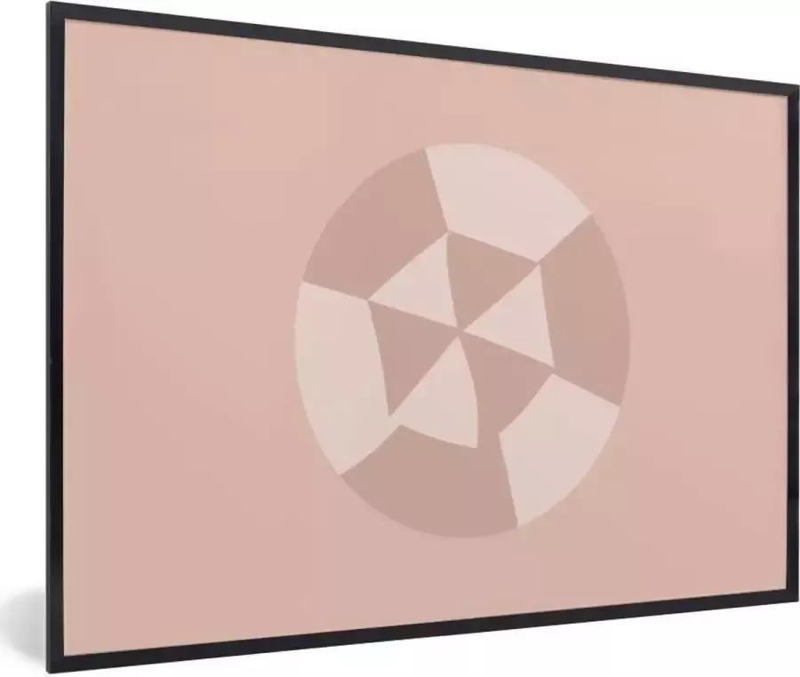 PosterMonkey Fotolijst incl. Poster Zomer Parasol Abstract 120x80 cm Posterlijst