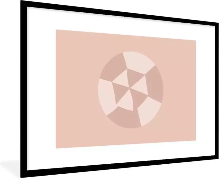 PosterMonkey Fotolijst incl. Poster Zomer Parasol Abstract 90x60 cm Posterlijst