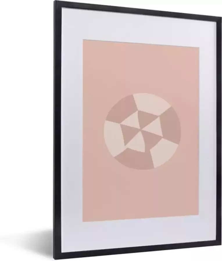 PosterMonkey Fotolijst incl. Poster Zomer Parasol Roze 30x40 cm Posterlijst