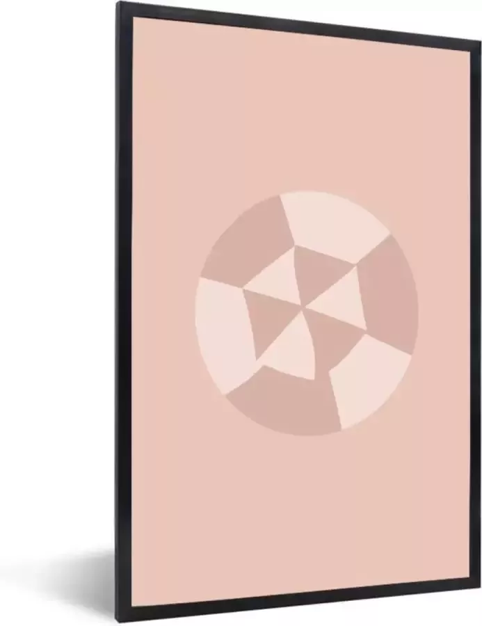 PosterMonkey Fotolijst incl. Poster Zomer Parasol Roze 60x90 cm Posterlijst