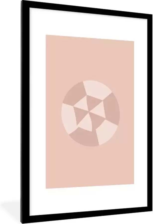 PosterMonkey Fotolijst incl. Poster Zomer Parasol Roze 60x90 cm Posterlijst