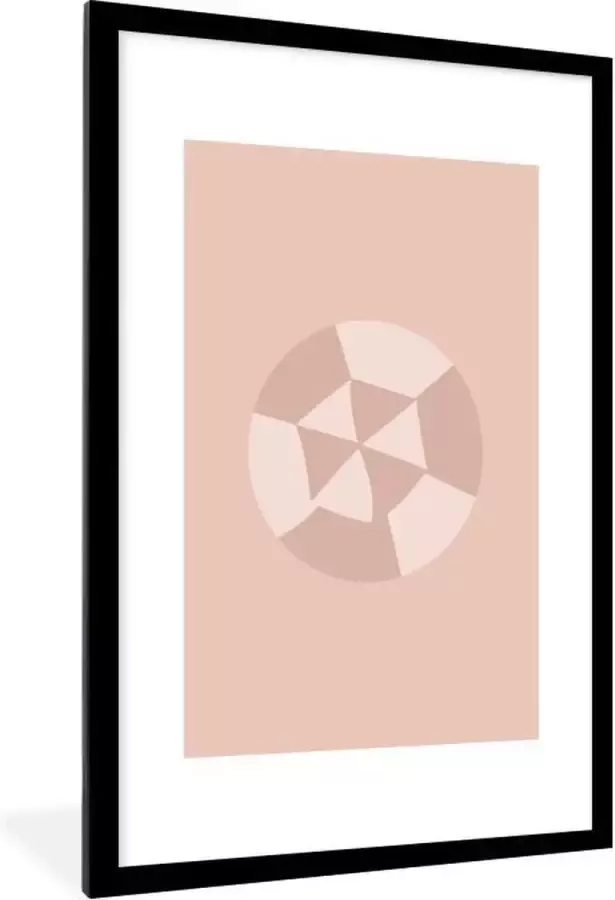 PosterMonkey Fotolijst incl. Poster Zomer Parasol Roze 80x120 cm Posterlijst