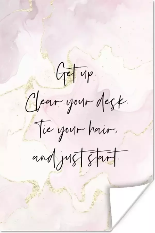 PosterMonkey Poster Bureau Student Motivatie Quotes Marmer 60x90 cm
