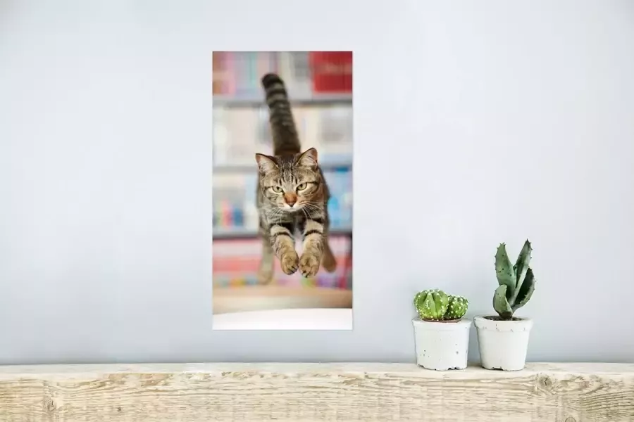 PosterMonkey Poster Kat Spring Stoel 20x40 cm - Foto 4