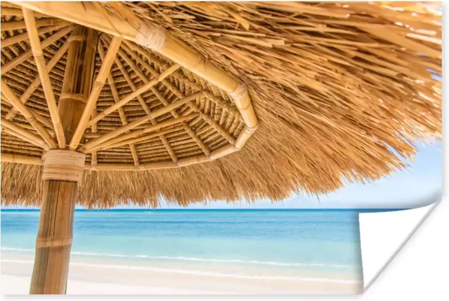 PosterMonkey Poster Parasol Strand Zee Tropisch 30x20 cm