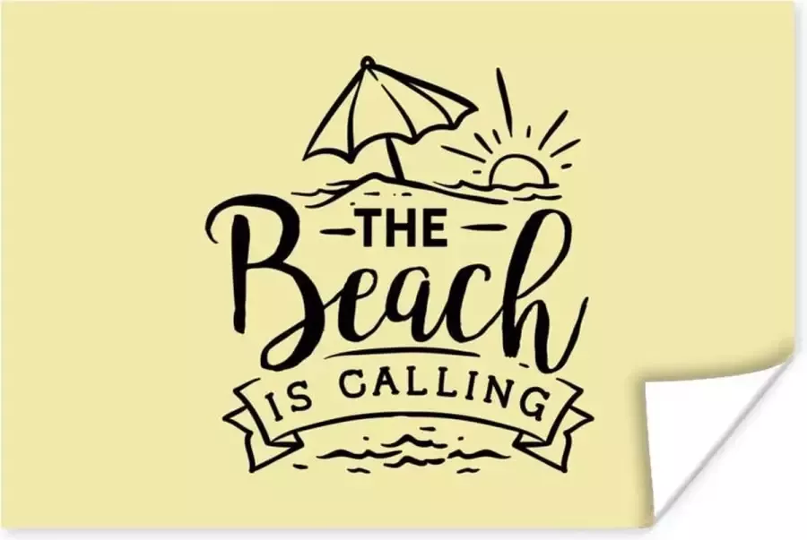 PosterMonkey Poster Quotes Strand Parasol 180x120 cm XXL