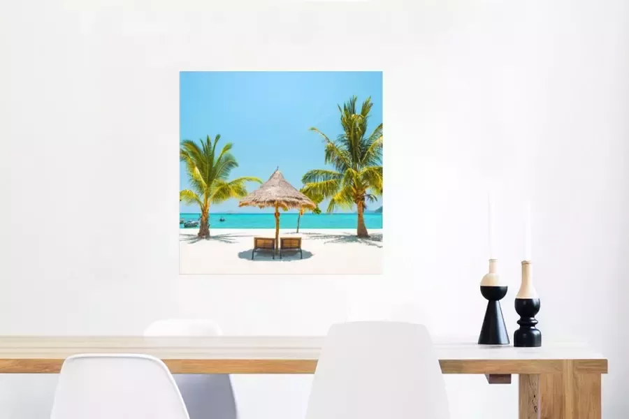 PosterMonkey Poster Strand Parasol Palmboom 50x50 cm - Foto 2