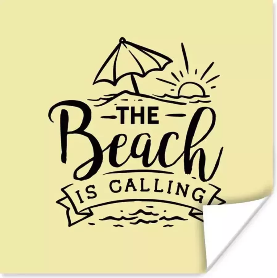 PosterMonkey Poster Strand Parasol Quotes 30x30 cm