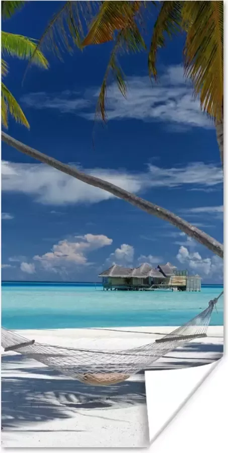 PosterMonkey Poster Strand Zomer Hangmat 60x120 cm
