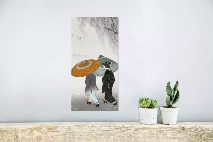 PosterMonkey Poster Vrouwen Kimono Parasol Japan Vintage 20x40 cm - Foto 2