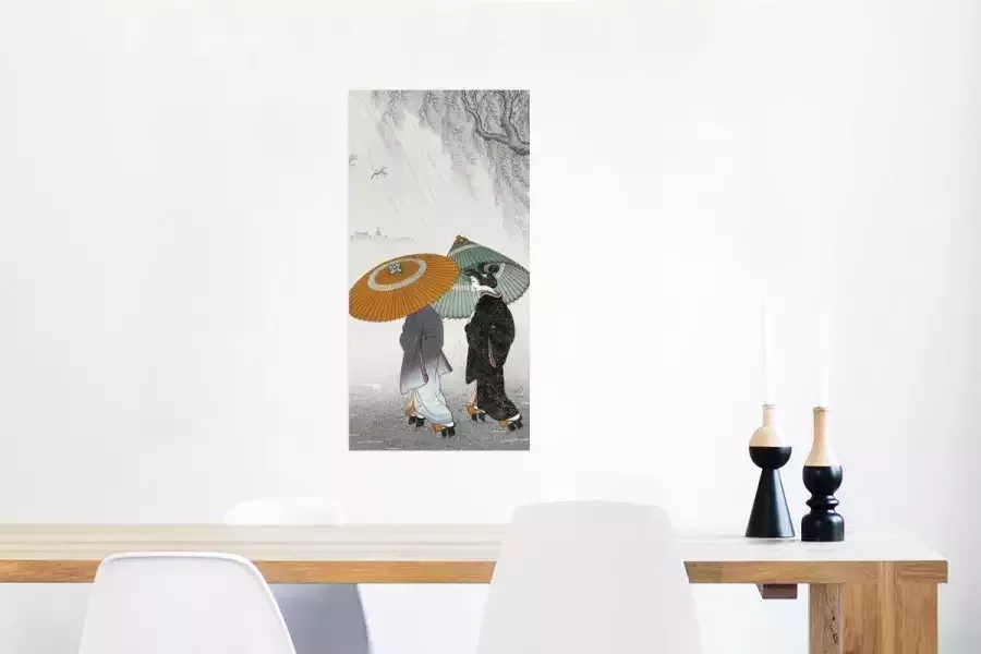 PosterMonkey Poster Vrouwen Kimono Parasol Japan Vintage 40x80 cm - Foto 2