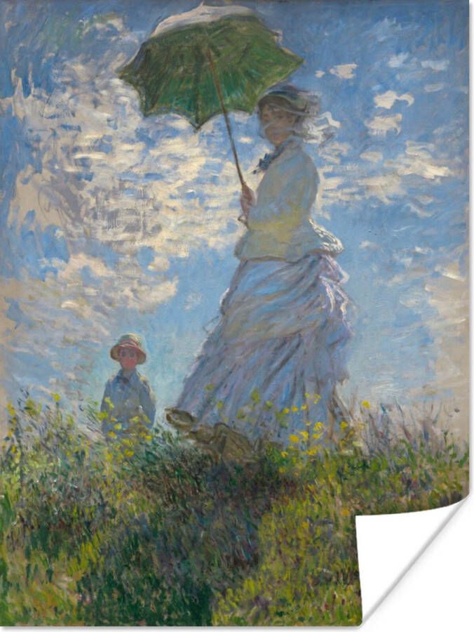 PosterMonkey Poster Woman with a Parasol Schilderij van Claude Monet 30x40 cm