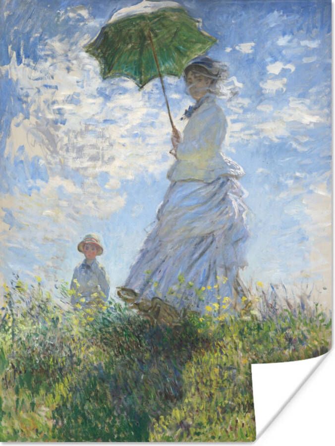 PosterMonkey Poster Woman with a parasol schilderij van Claude Monet 30x40 cm