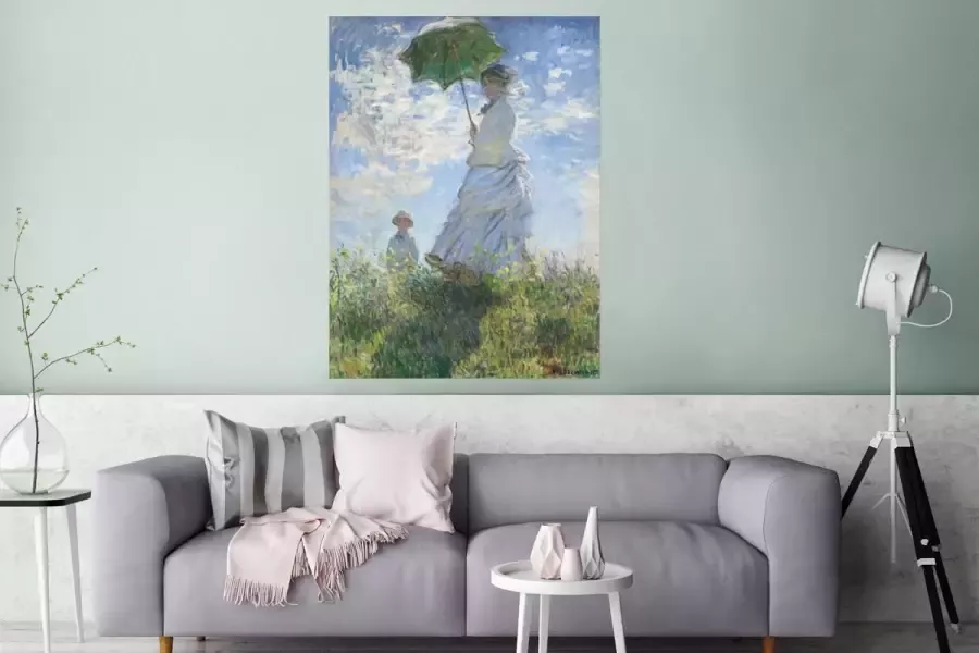 PosterMonkey Poster Woman with a parasol schilderij van Claude Monet 90x120 cm - Foto 2