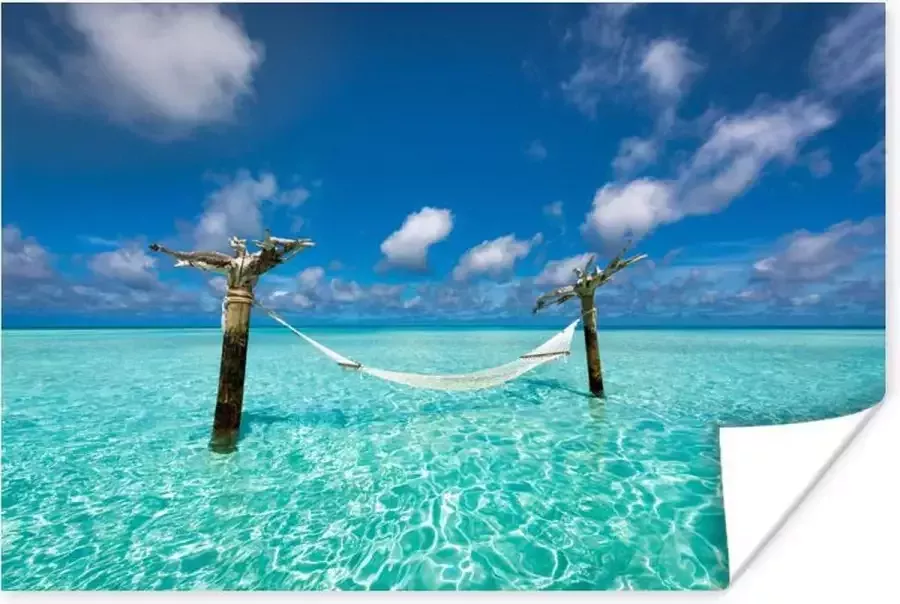 PosterMonkey Poster Zee Hangmat Lucht 30x20 cm