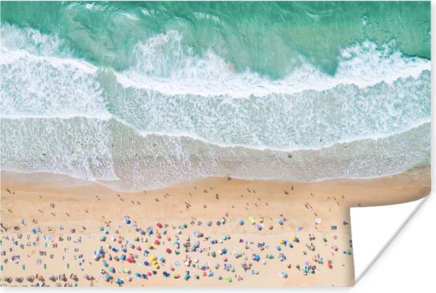 PosterMonkey Poster Zee Strand Parasols Water Zomer 120x160 cm XXL - Foto 2