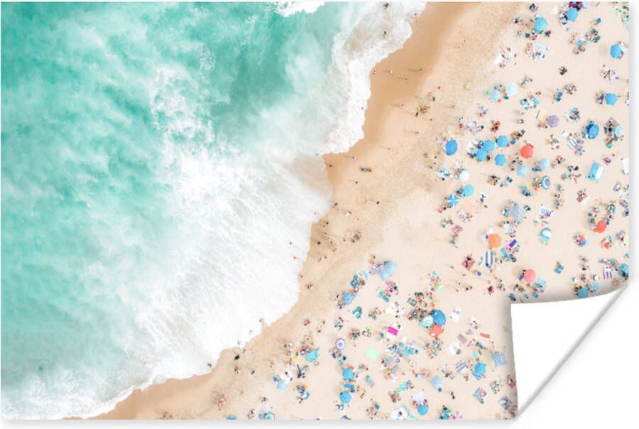 PosterMonkey Poster Zee Strand Parasols Zomer 180x120 cm XXL - Foto 3