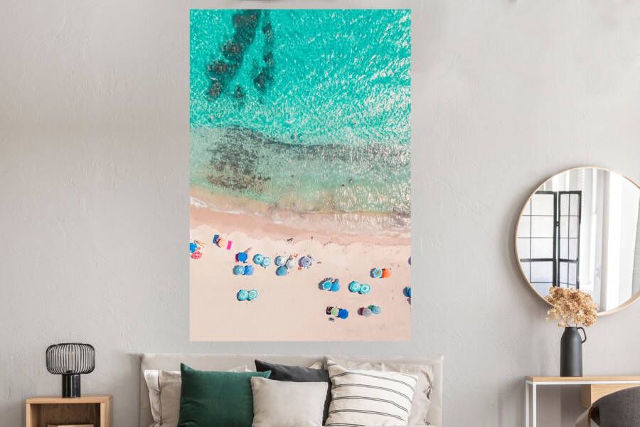 PosterMonkey Poster Zee Strand Zomer Parasols Blauw 180x120 cm XXL - Foto 6