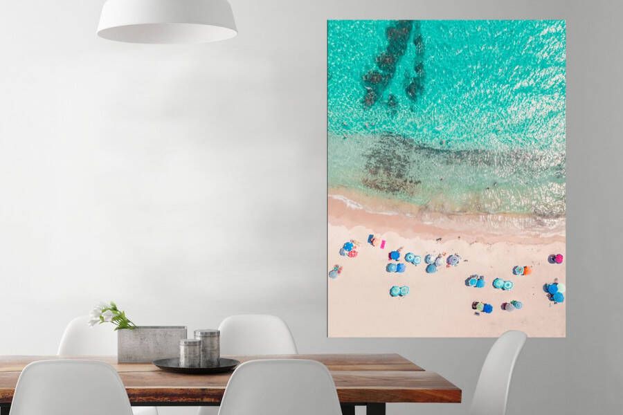 PosterMonkey Poster Zee Strand Zomer Parasols Blauw 180x120 cm XXL - Foto 8