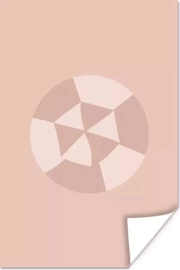 PosterMonkey Poster Zomer Parasol Roze 20x30 cm