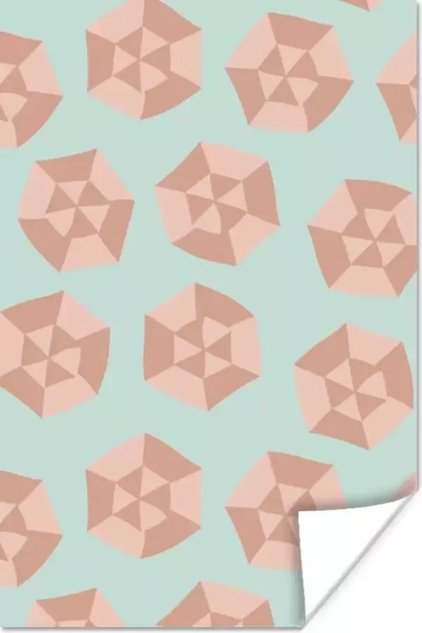 PosterMonkey Poster Zomer Parasols Abstract 80x120 cm