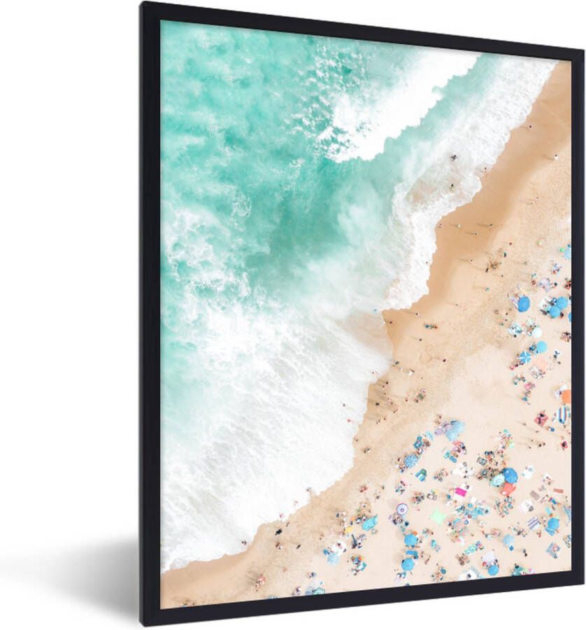 PosterMonkey Fotolijst incl. Poster Zee Strand Parasols Zomer 80x120 cm Posterlijst - Foto 8