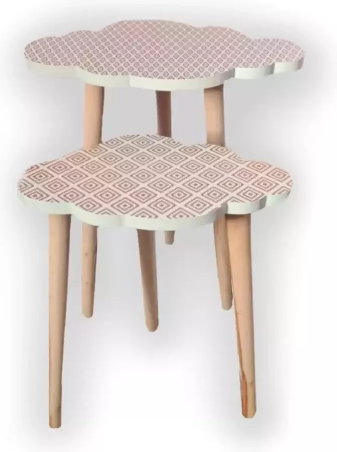 Potimarron paris potimarron 2 bijzettafels voor kinderen ( 30.5x18x41 cm 38x23x47 cm )