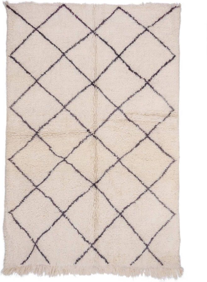 Poufs&Pillows Vloerkleed Marokkaans Vloerkleed 260 x 165 cm Handgemaakt & Uniek Gemaakt van 100% wol Hoogpolig Beni Ouarain Tapijt Berber Vloerkleed R356 - Foto 2