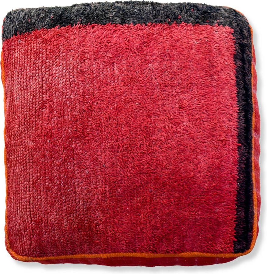 Poufs&Pillows Marokkaanse kelim poef Bohemian vloerkussen handgeweven uit natuurlijke materialen ongevuld K496
