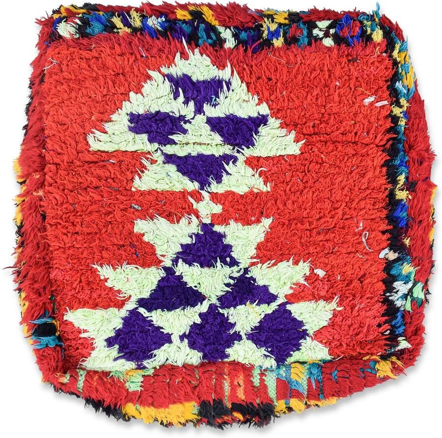 Poufs&Pillows handgeweven vloerkussen Bohemian poef handgeweven unieke kelim uit natuurlijke materialen Gevuld geleverd k930