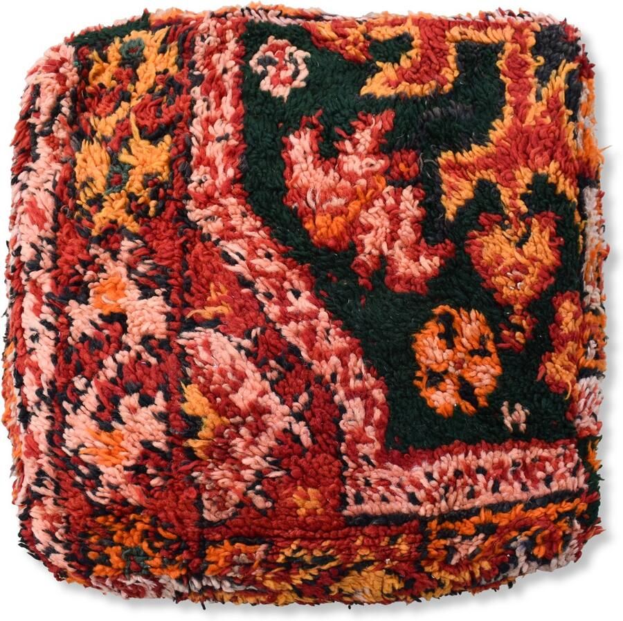Poufs&Pillows handgeweven vloerkussen Bohemian poef handgeweven unieke kelim uit natuurlijke materialen Gevuld geleverd k1680 - Foto 2