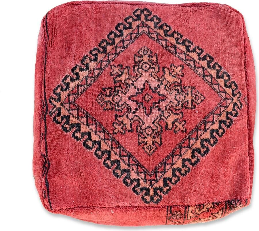 Poufs&Pillows Marokkaanse kelim poef Bohemian vloerkussen handgeweven uit natuurlijke materialen ongevuld K496 - Foto 4