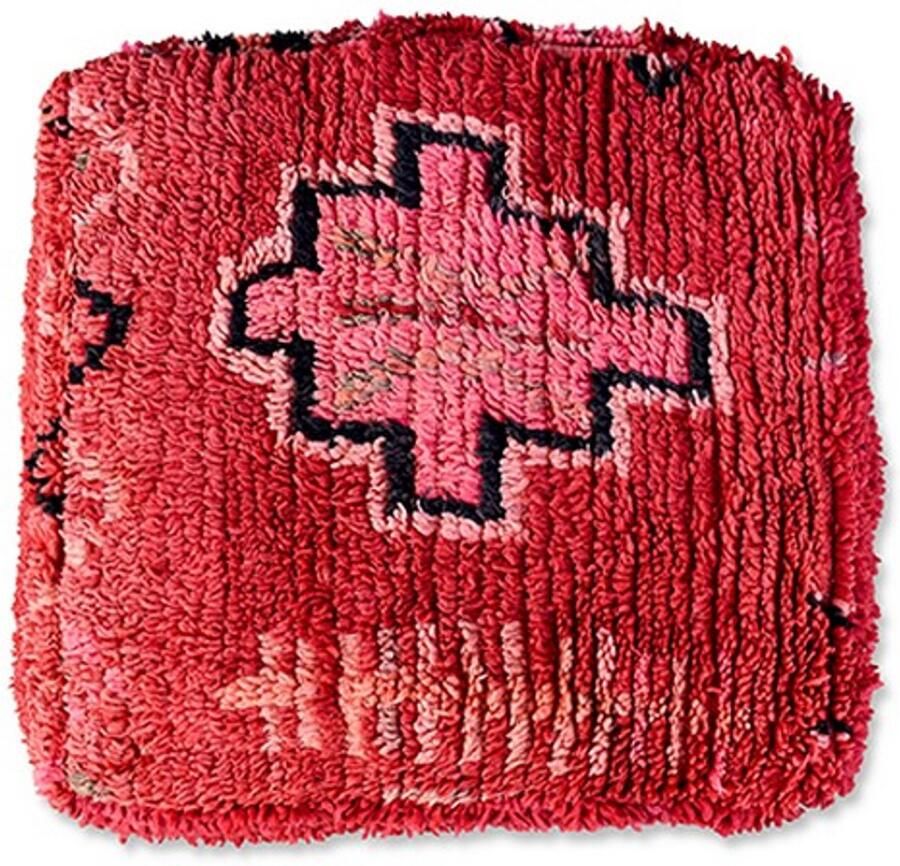 Poufs&Pillows Marokkaans poef vloerkussen Uniek en handgemaakt 60x60x20 CM Gevuld geleverd Kleurrijk palletkussen k808 - Foto 2