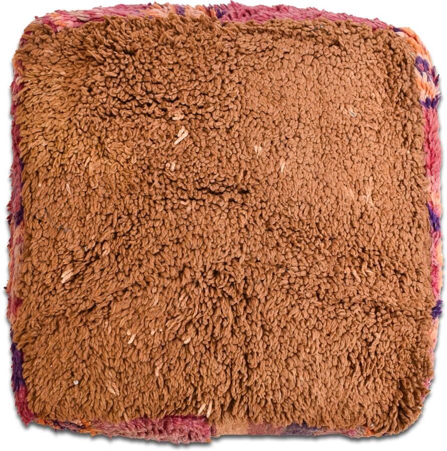 Poufs&Pillows Marokkaans poef vloerkussen Uniek en handgemaakt 60x60x20 CM Gevuld geleverd Kleurrijk palletkussen k808