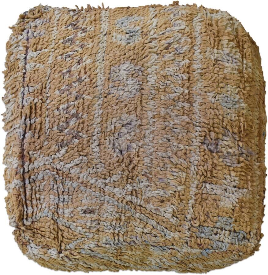 Poufs&Pillows Marokkaans poef vloerkussen Uniek en handgemaakt 60x60x20 CM Gevuld geleverd Kleurrijk palletkussen k1699 - Foto 3
