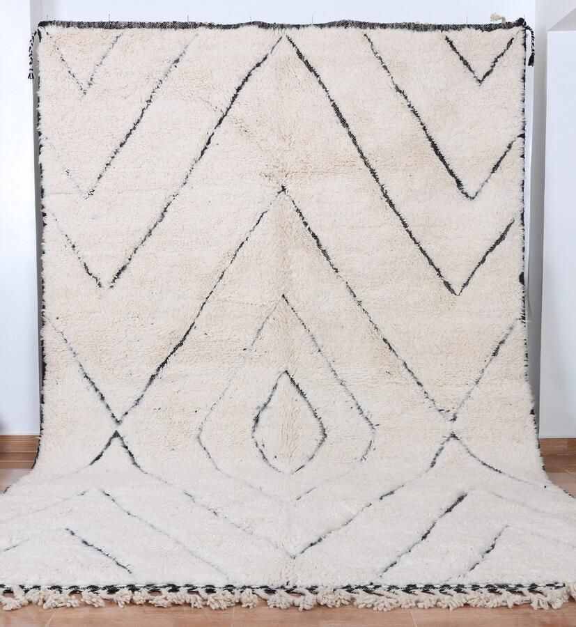 Poufs&Pillows Vloerkleed Vintage Marokkaans Vloerkleed 250 x 125 cm Handgemaakt Kleurrijk & Uniek Gemaakt van 100% wol Vloerkleed Kinderkamer