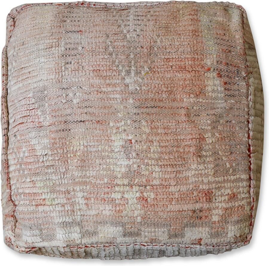 Poufs&Pillows Marokkaans vloerkussen Bohemian poef handgeweven unieke kelim uit natuurlijke materialen Gevuld geleverd k1397 - Foto 5