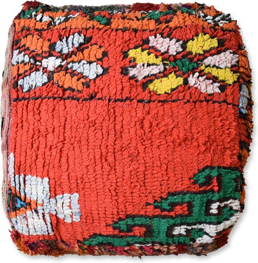 Poufs&Pillows Marokkaans vloerkussen Bohemian poef handgeweven unieke kelim uit natuurlijke materialen Gevuld geleverd k1145 - Foto 7