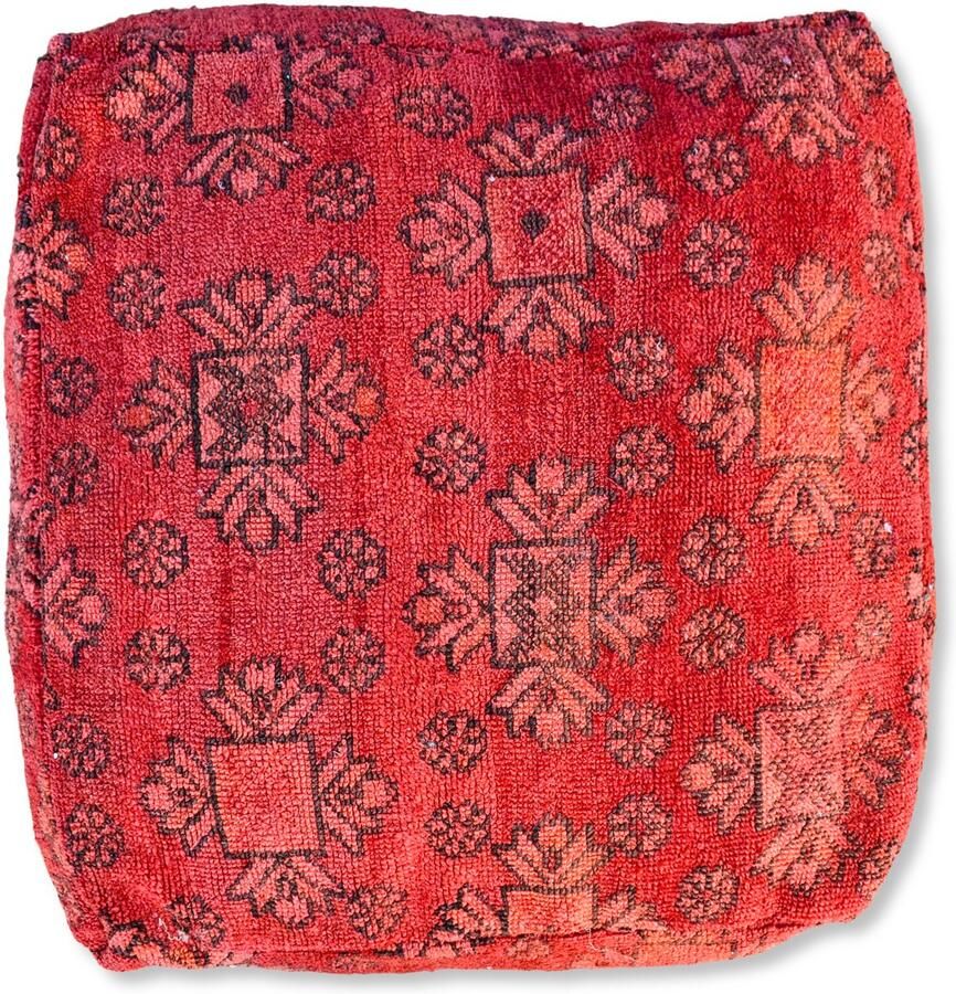 Poufs&Pillows Marokkaans vloerkussen Bohemian poef handgeweven unieke kelim uit natuurlijke materialen Gevuld geleverd k1145 - Foto 6