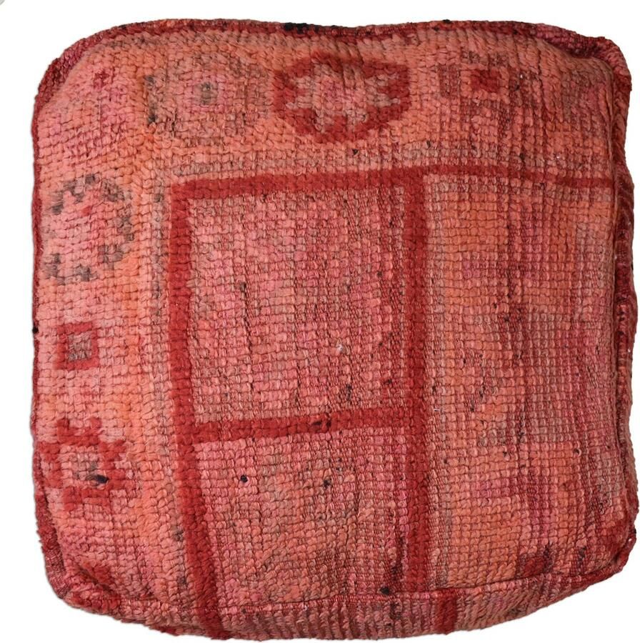 Poufs&Pillows Marokkaans vloerkussen Bohemian poef handgeweven unieke Oosterse poef uit wol Gevuld geleverd k1147 - Foto 3