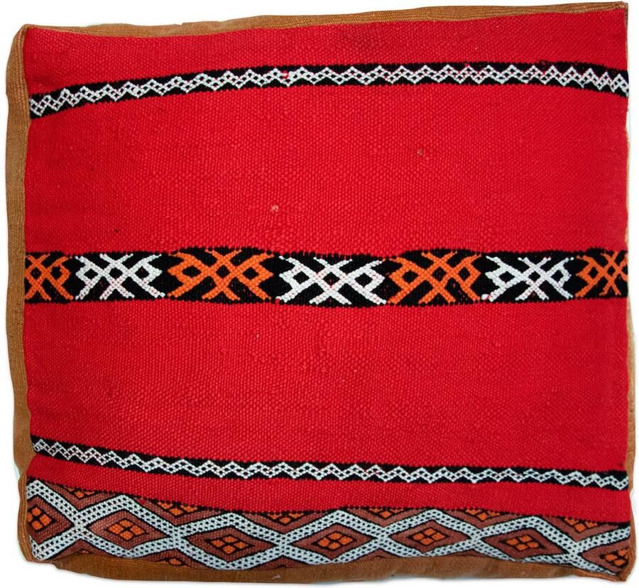 Poufs&Pillows Marokkaanse kelim poef Bohemian vloerkussen handgeweven uit natuurlijke materialen ongevuld k827 - Foto 3