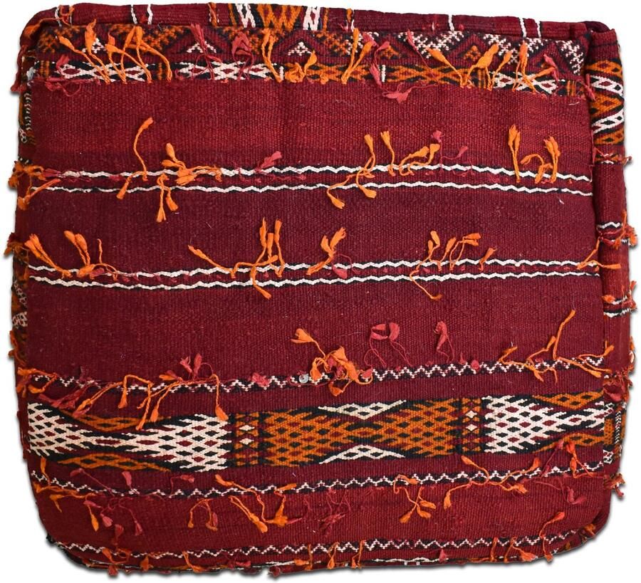Poufs&Pillows Marokkaanse kelim poef Bohemian vloerkussen handgeweven uit natuurlijke materialen ongevuld K724 - Foto 4