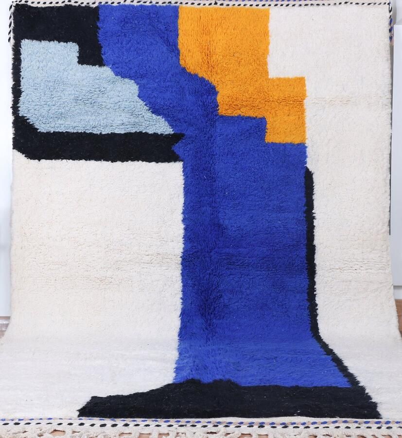 Poufs&Pillows Traditioneel Azilal vloerkleed 320 x 215 cm handgeweven kunstwerk Kleurrijk en uniek en vervaardigd uit natuurlijke materialen 100% wol R354