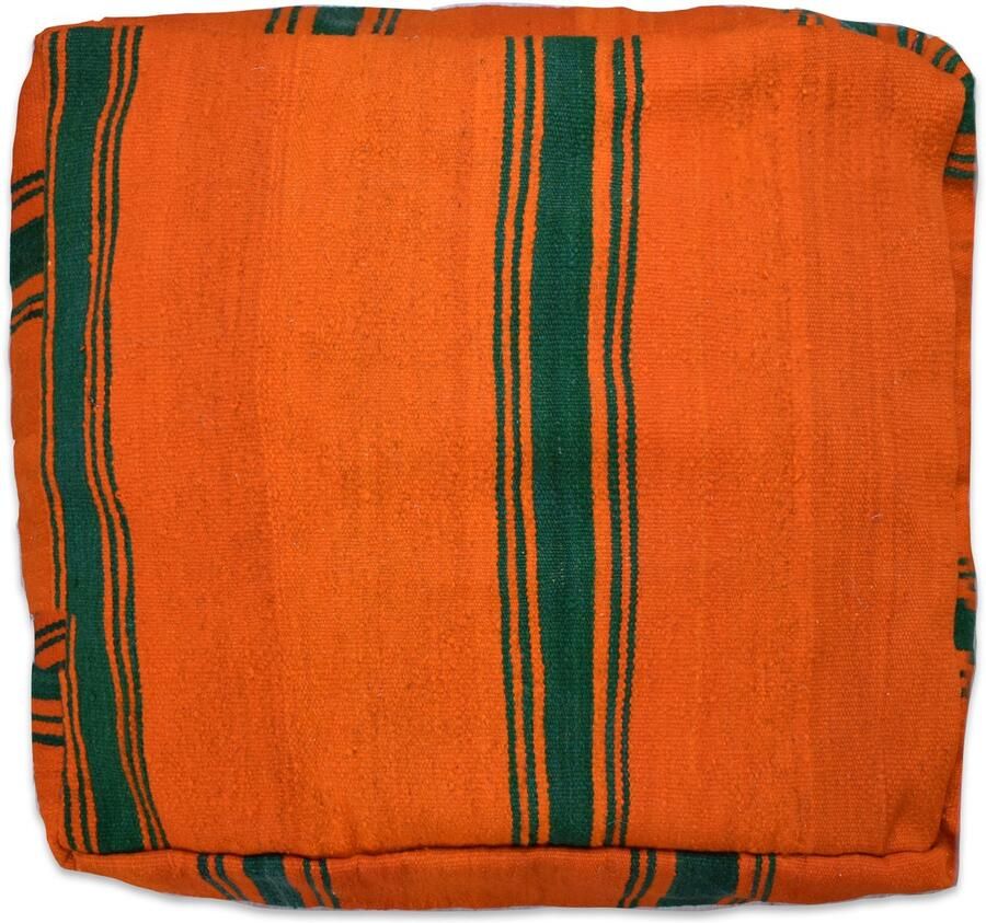 Poufs&Pillows vintage vloerkussen Bohemian poef handgeweven unieke kelim uit natuurlijke materialen Gevuld geleverd k1377 - Foto 3